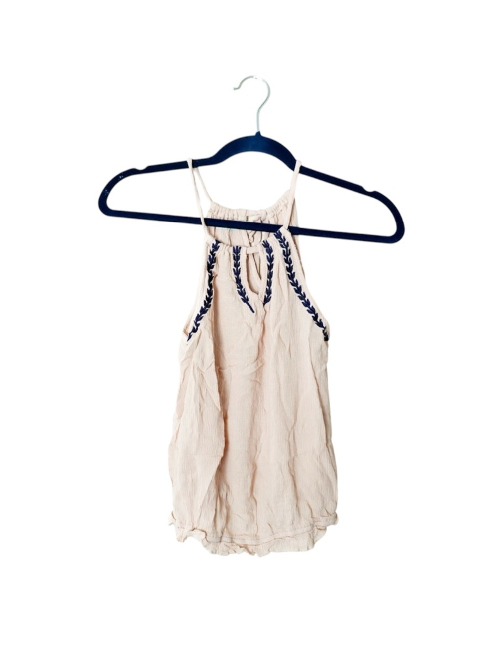 Maurices Embroidered Halter Top Sleeveless